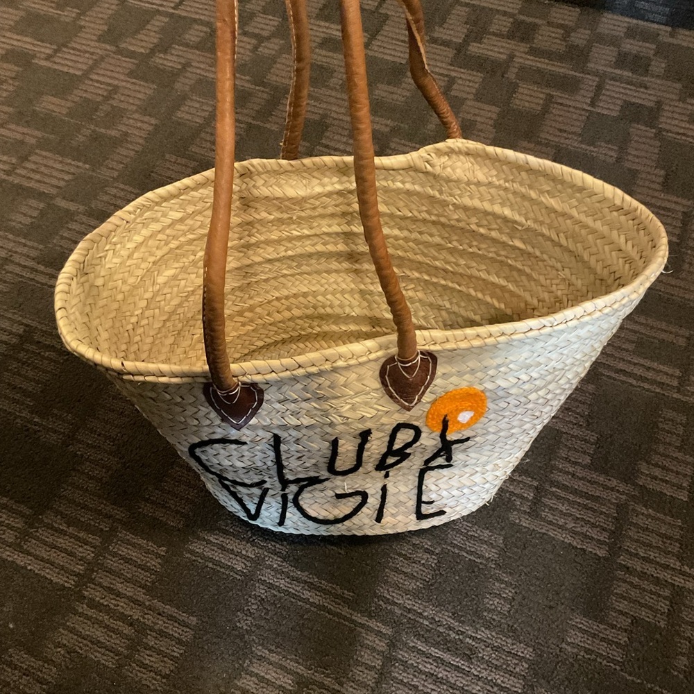 Monaco Club Vigie Straw Tote Bag - Leather Handles - Picture 5 of 8